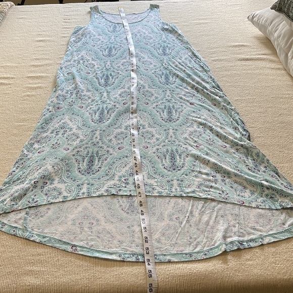 Soma Paisley Print Sleeves High Low Hem PJ. Size Large. P/A1478 - Picture 4 of 6